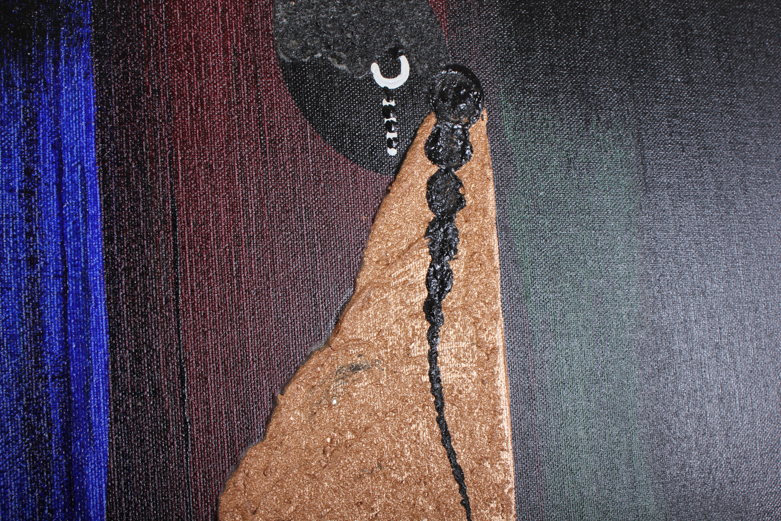 Ashton III Original Semi-Abstract Oil on Canvas of Woman with Long Braid