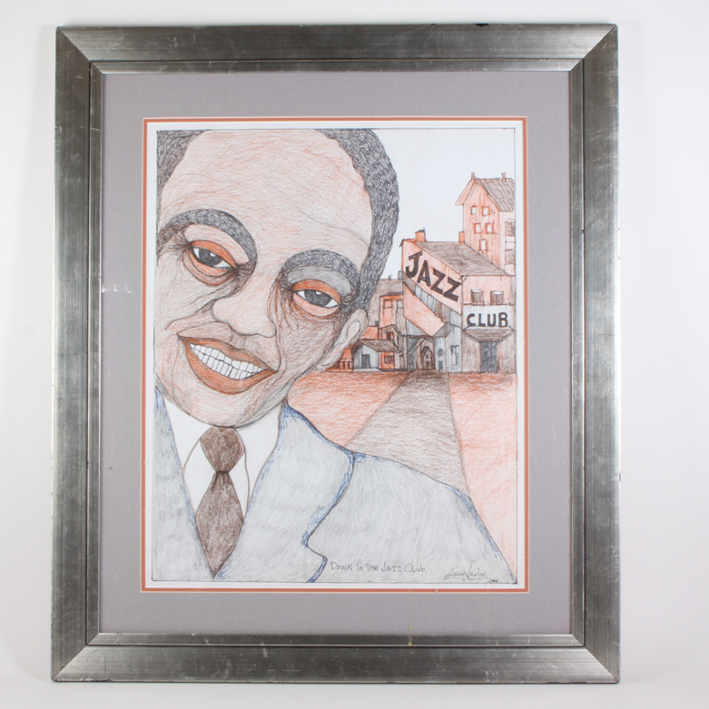 Escovedo Drawing "Down To The Jazz Club"