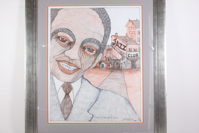 Escovedo Drawing "Down To The Jazz Club"