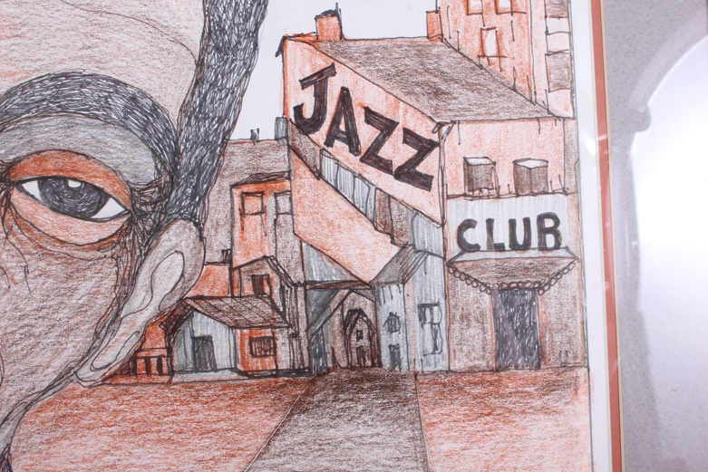 Escovedo Drawing "Down To The Jazz Club"