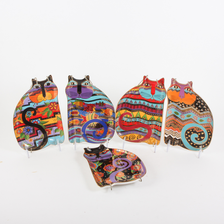 Laurel Burch Limited Edition Cat Plates by Royal Doulton
