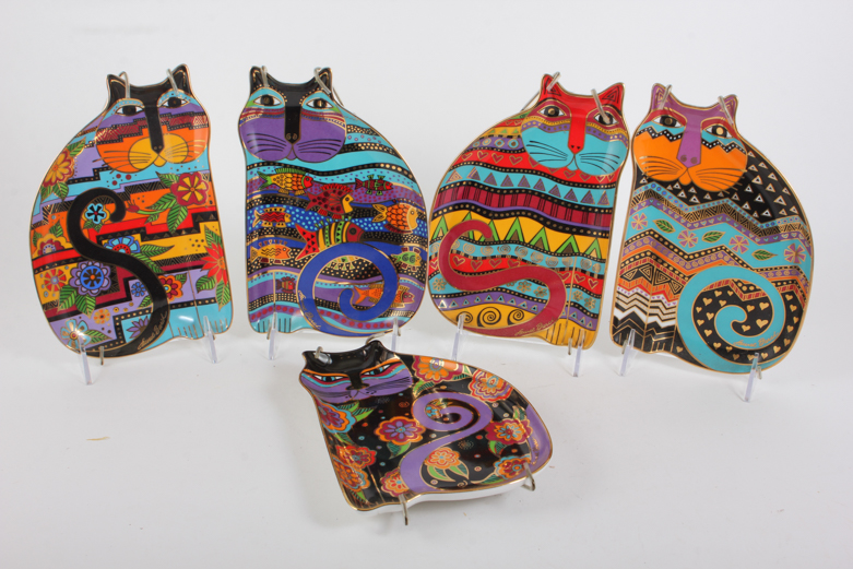 Laurel Burch Limited Edition Cat Plates by Royal Doulton