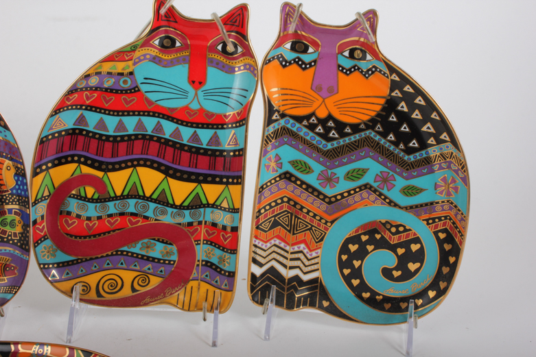 Laurel Burch Limited Edition Cat Plates by Royal Doulton