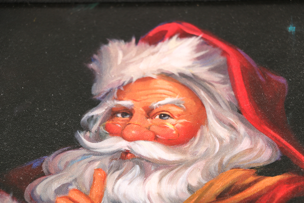 Susan Comish Signed Original Oil Painting of Santa Claus