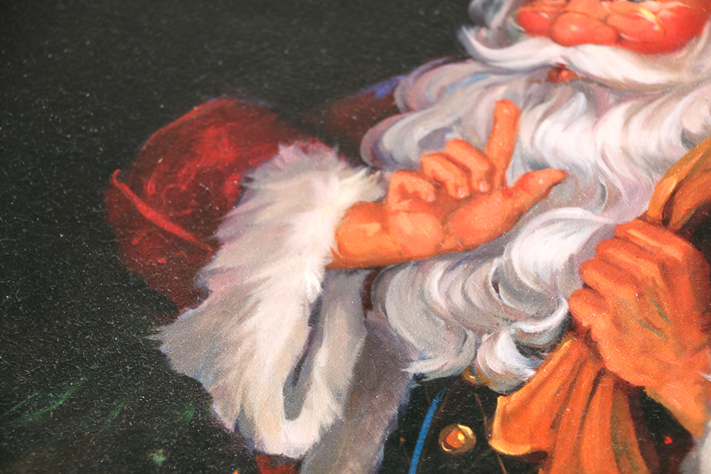 Susan Comish Signed Original Oil Painting of Santa Claus