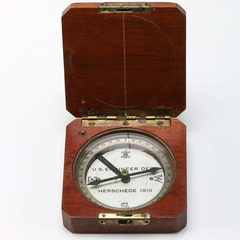 Compass in a Wooden Box