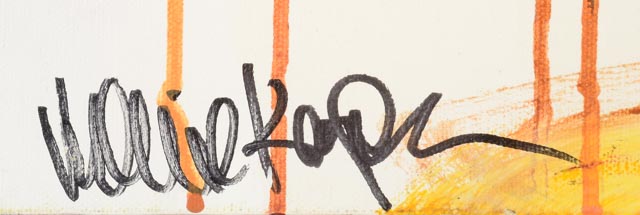 Robbie Kemper Original Abstract Expressionist Acrylic on Canvas "Green Stripe"