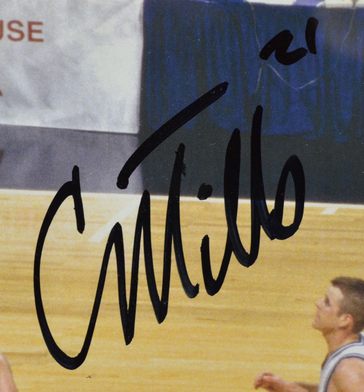 Framed Poster "Shot Heard Across the Bluegrass-Final Score: Kentucky 86 Duke 84/Cameron Mills' 3-Pointer puts Kentucky ahead 80-79 and propels the Wildcats to become 1998 National Champions" Autographed by Cameron MIlls with COA