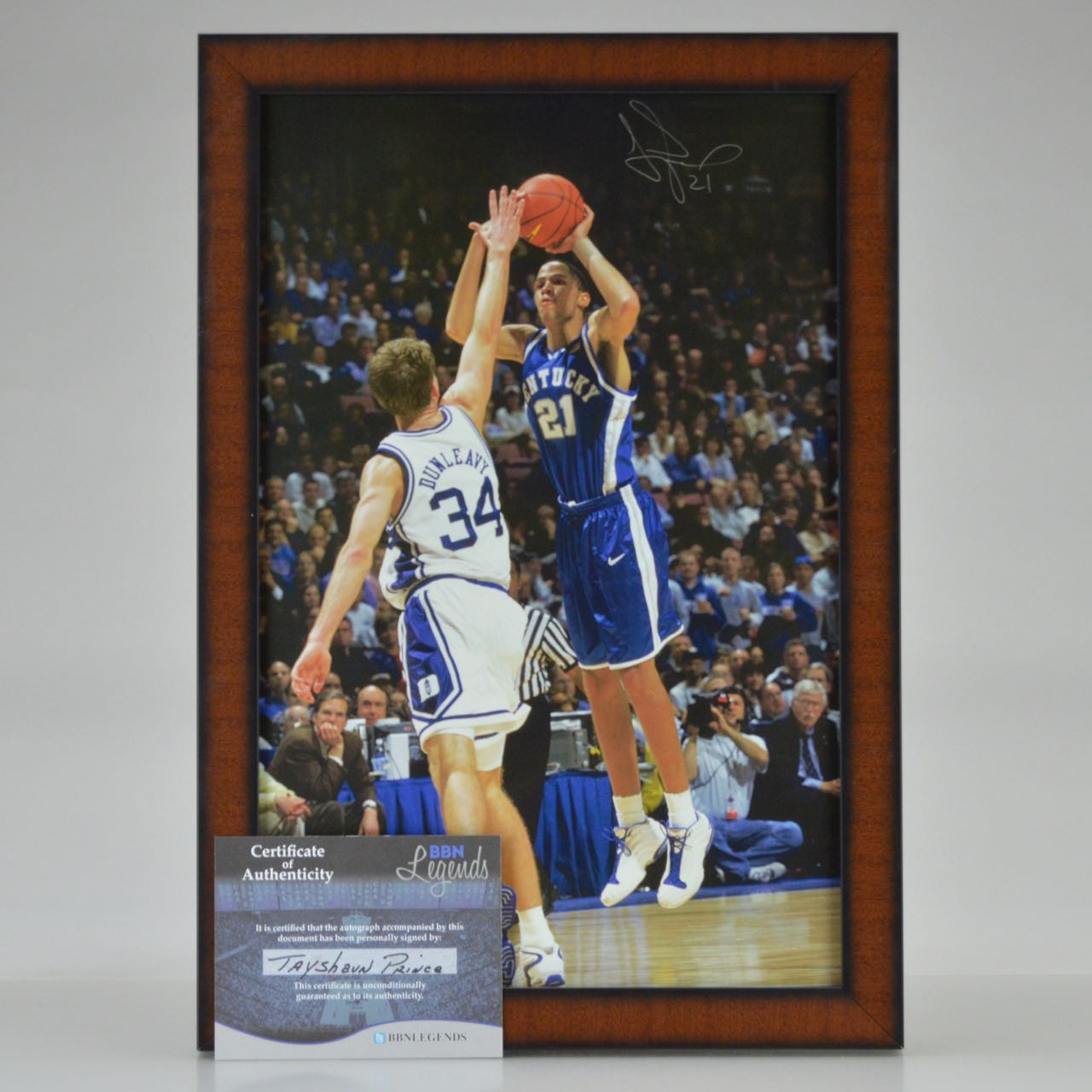 Framed Autographed Image of Tayshaun Prince with COA