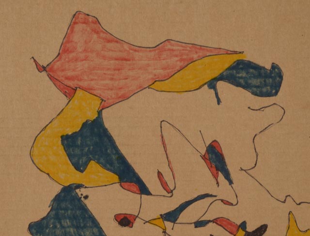 Two Ronald English Original Cubist Portrait Drawings