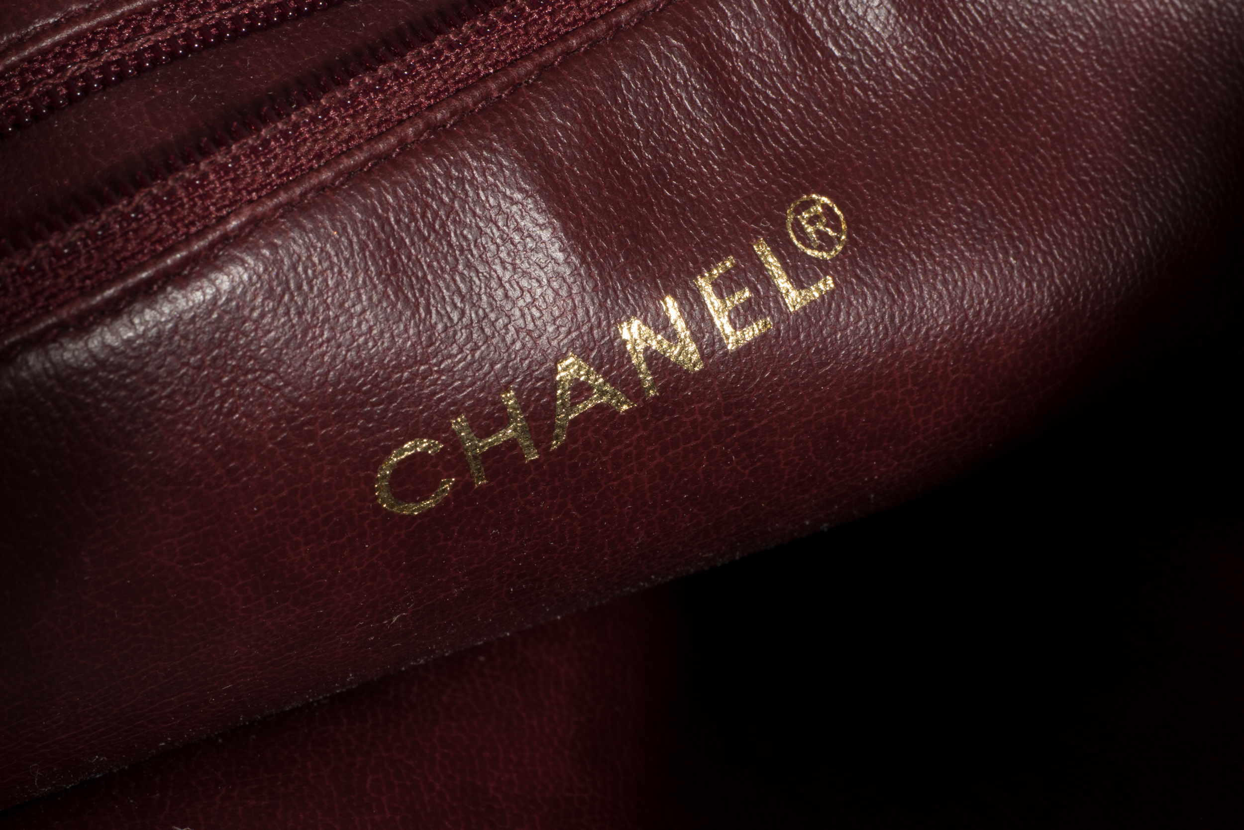 Chanel Burgundy Leather Handbag