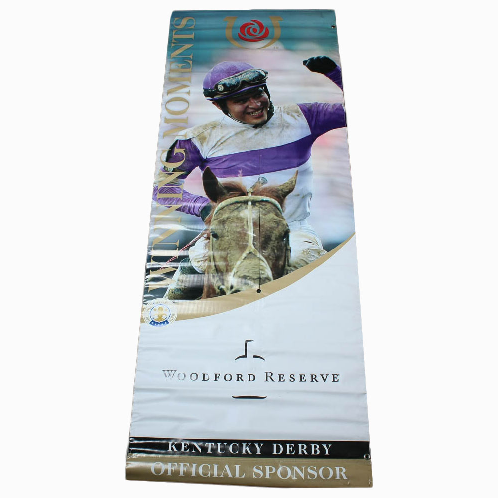 Official "Winning Moments" Derby Banner From Churchill Downs Featuring Mario Gutierrez on I'll Have Another