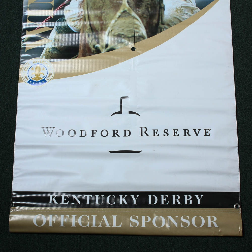 Official "Winning Moments" Derby Banner From Churchill Downs Featuring Mario Gutierrez on I'll Have Another
