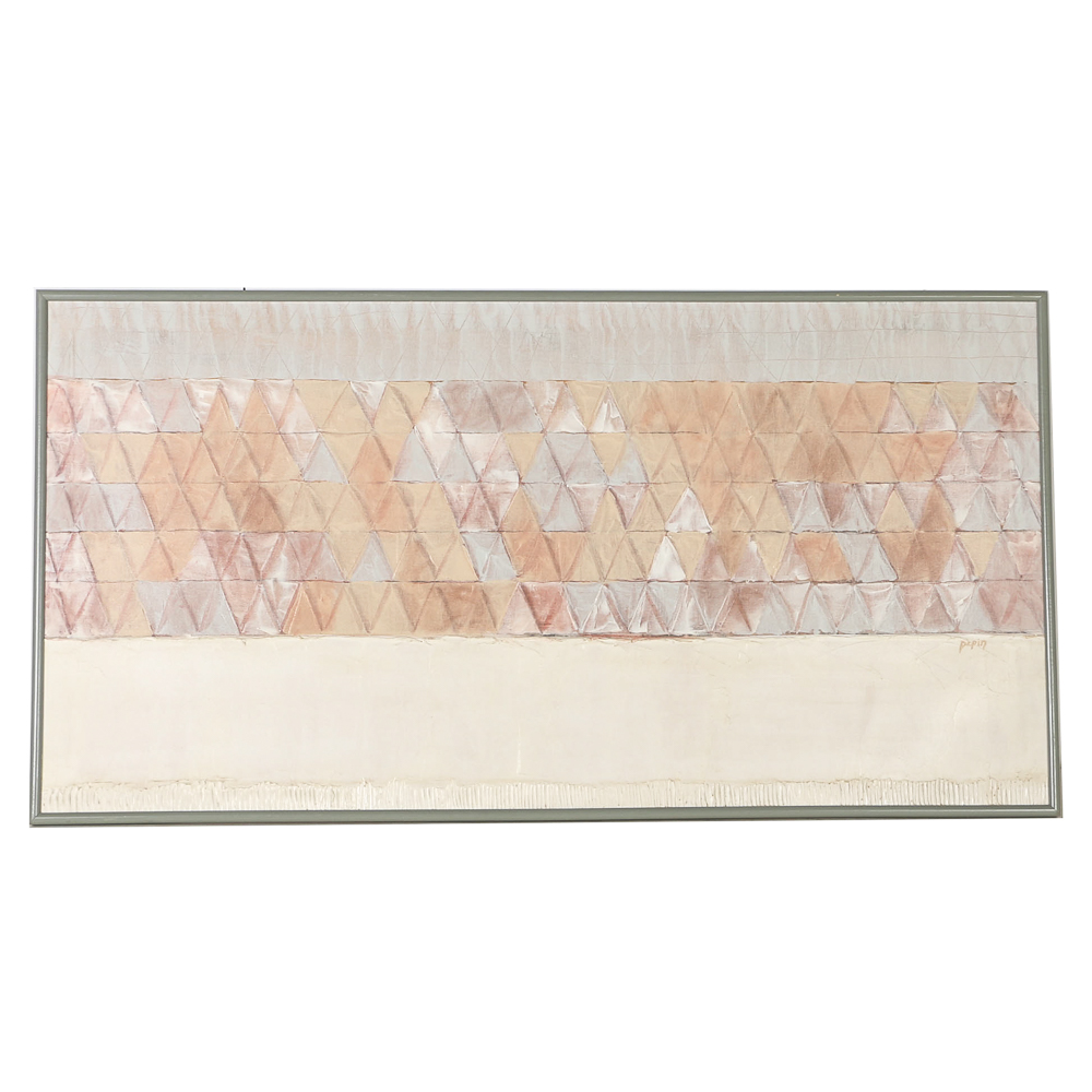 Pepin Signed Original Acrylic Painting "Triangulatium"