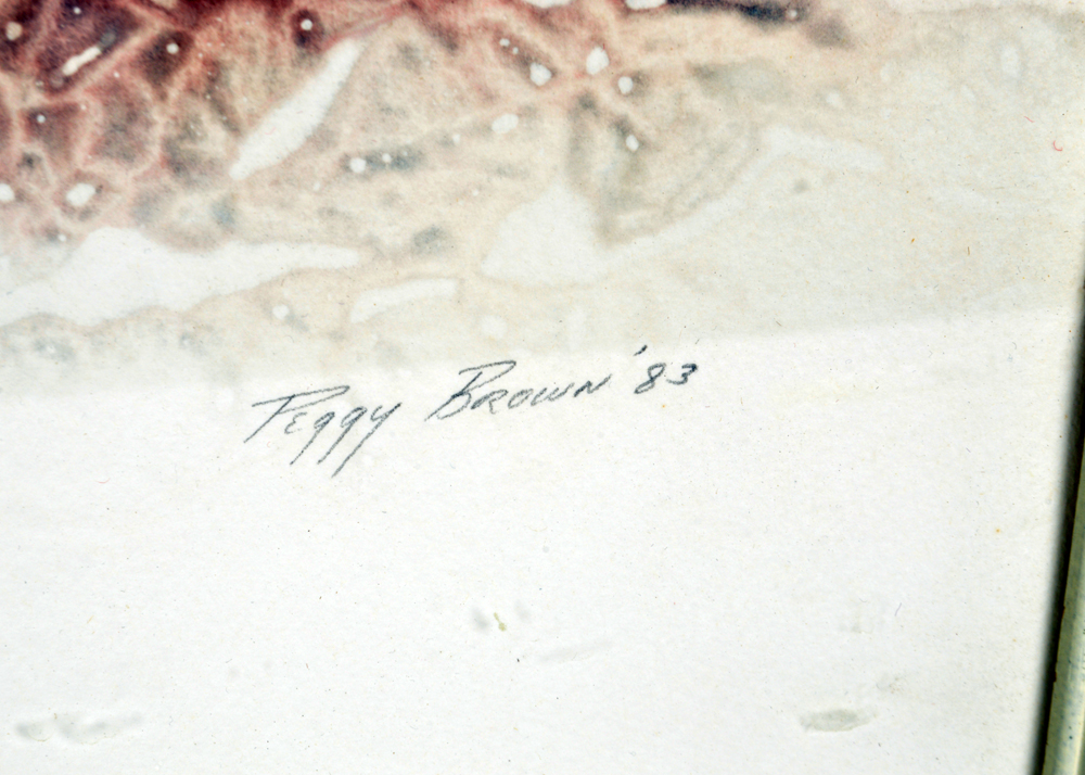 Peggy Brown Indiana Artist Signed Original Non-Objective Watercolor Painting