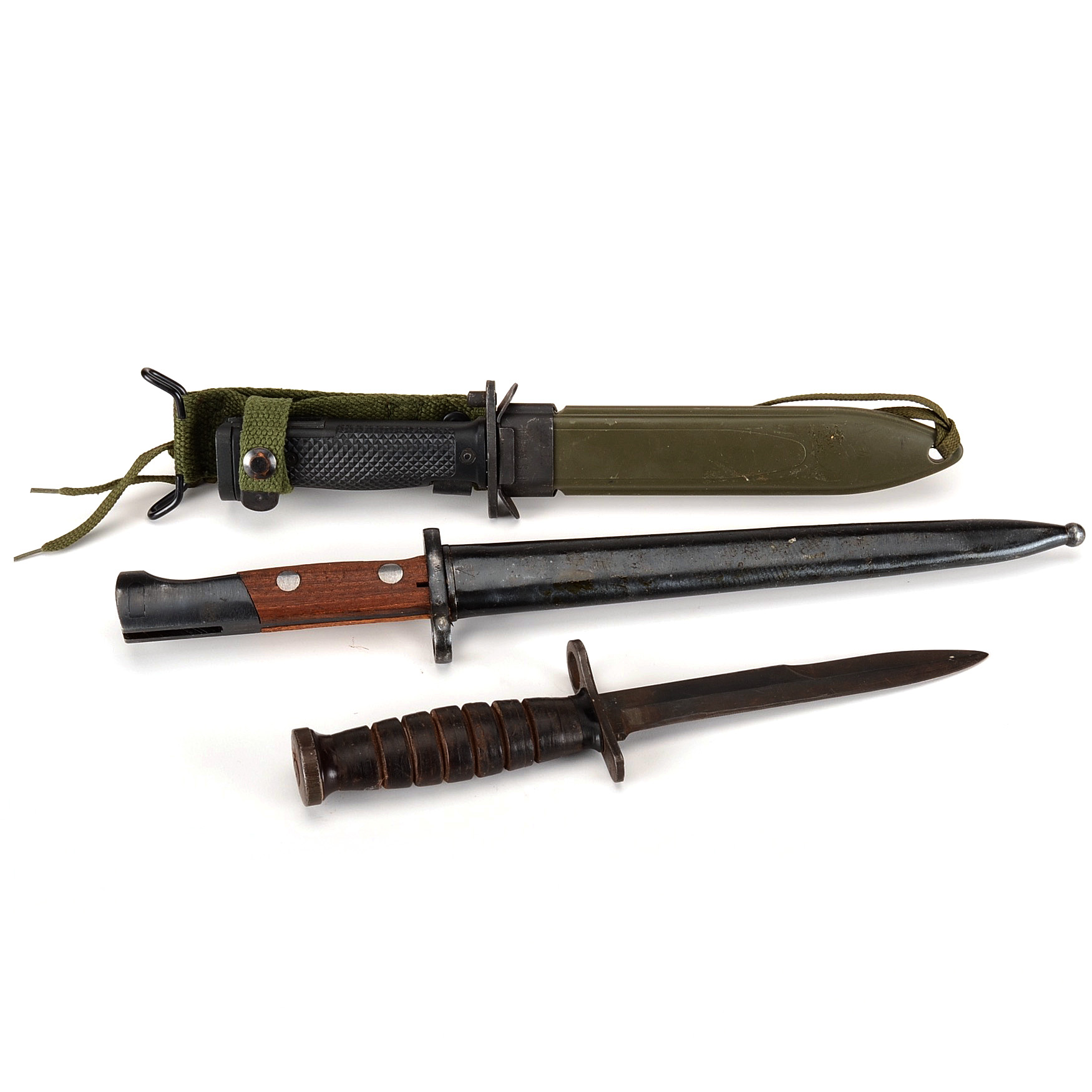 Three Vintage Military Bayonets