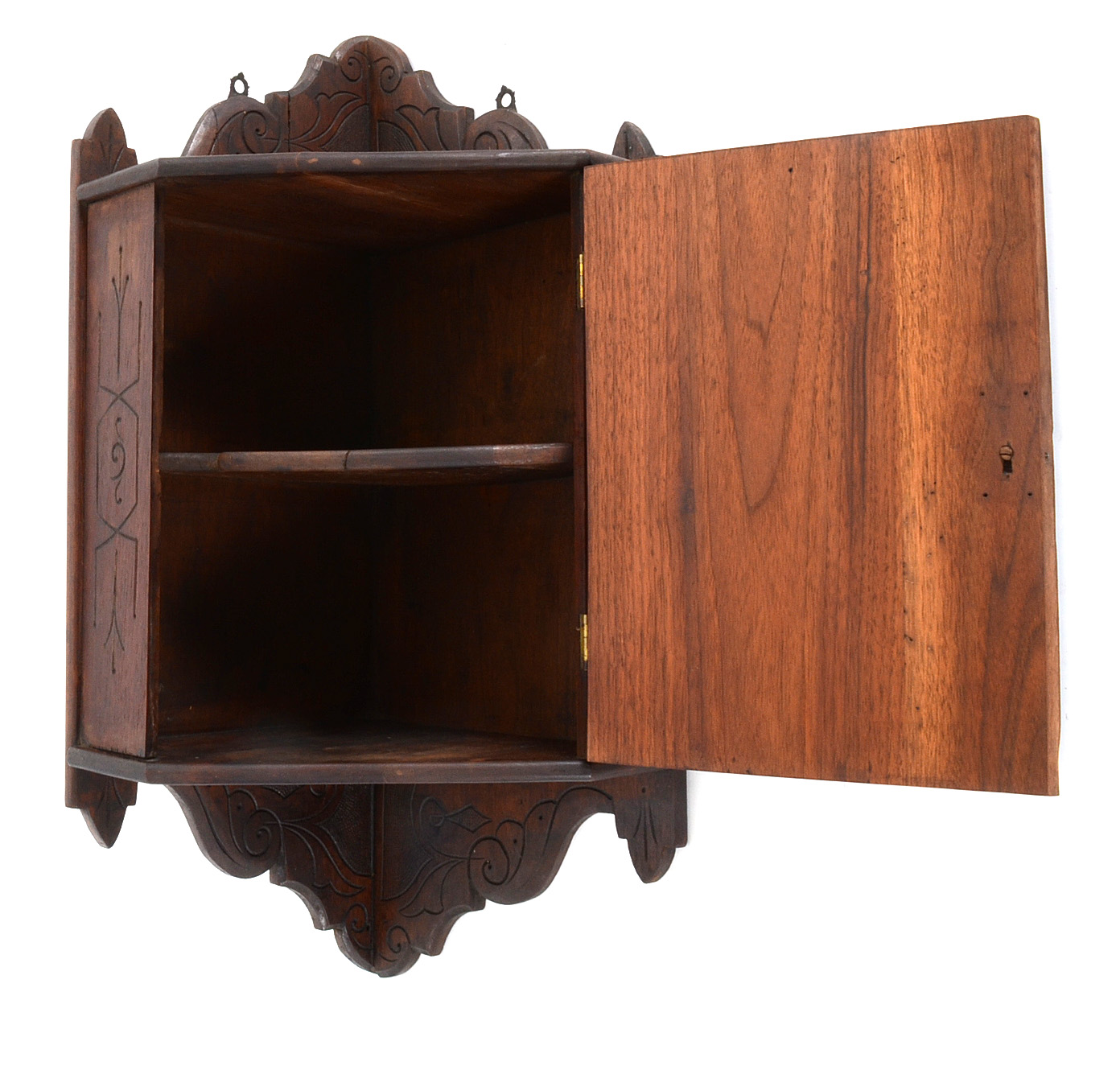 Antique Eastlake Style Hanging Corner Cabinet