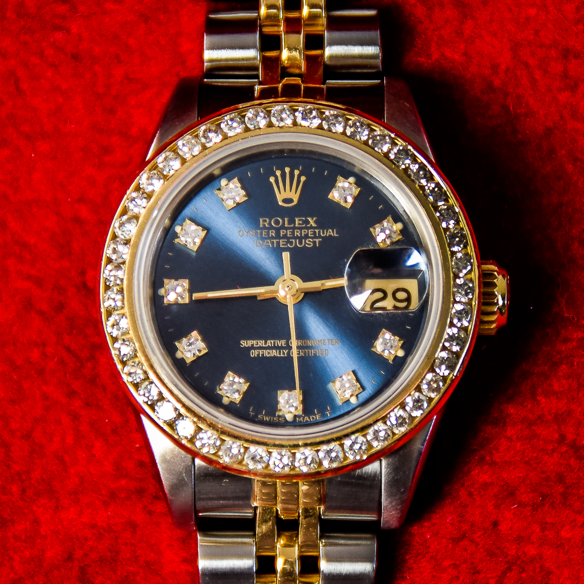 Rolex Datejust Two-Tone 18K Yellow Gold and Diamond Women's Watch