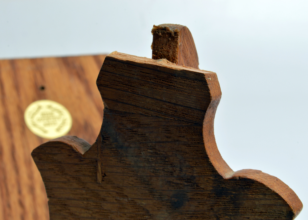 Vintage Wooden Wall Shelf and Antler Hook