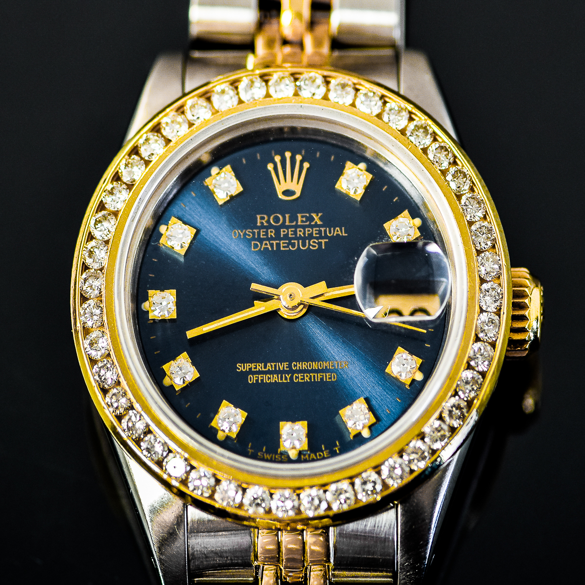 Rolex Datejust Two-Tone 18K Yellow Gold and Diamond Women's Watch