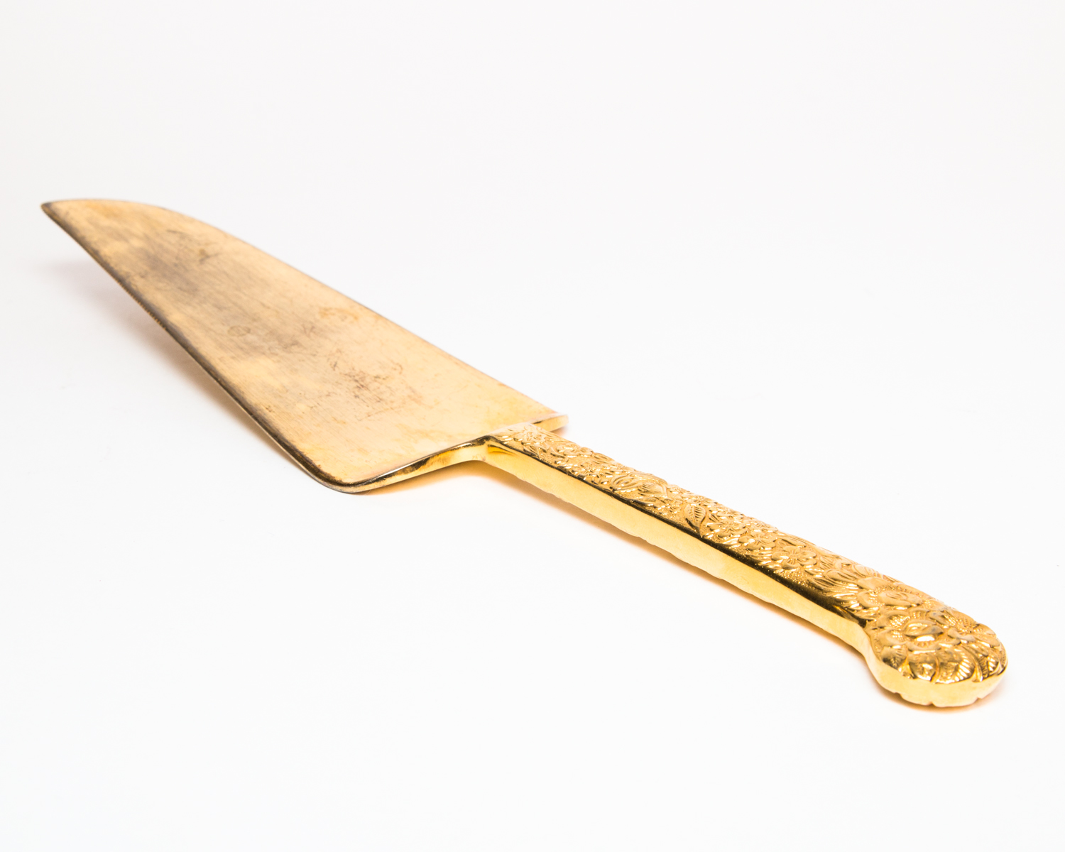 Vintage Crystal Cocktail Shaker and Gold-tone Serving Pieces