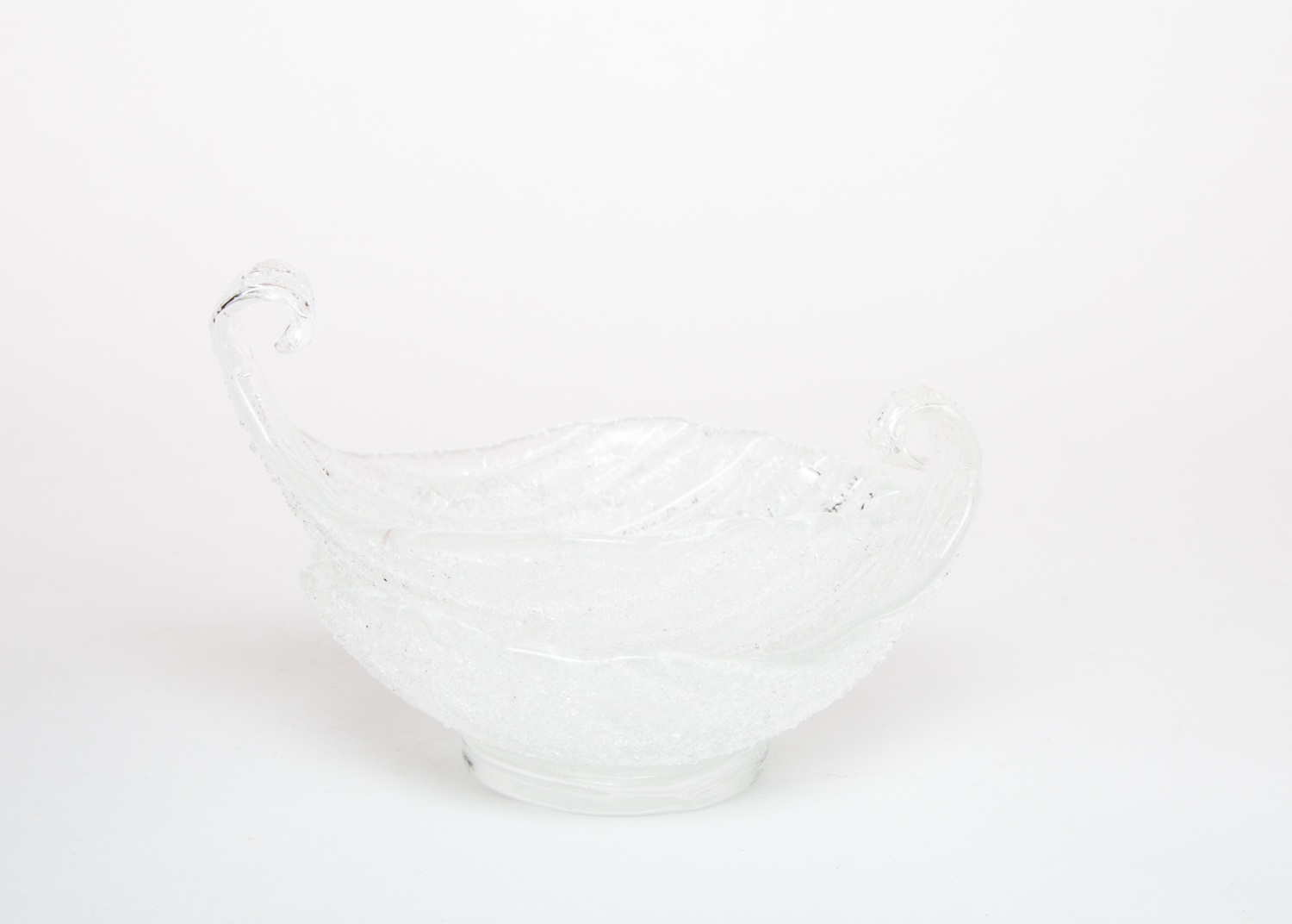 Vintage Textured Glass Shell Bowls