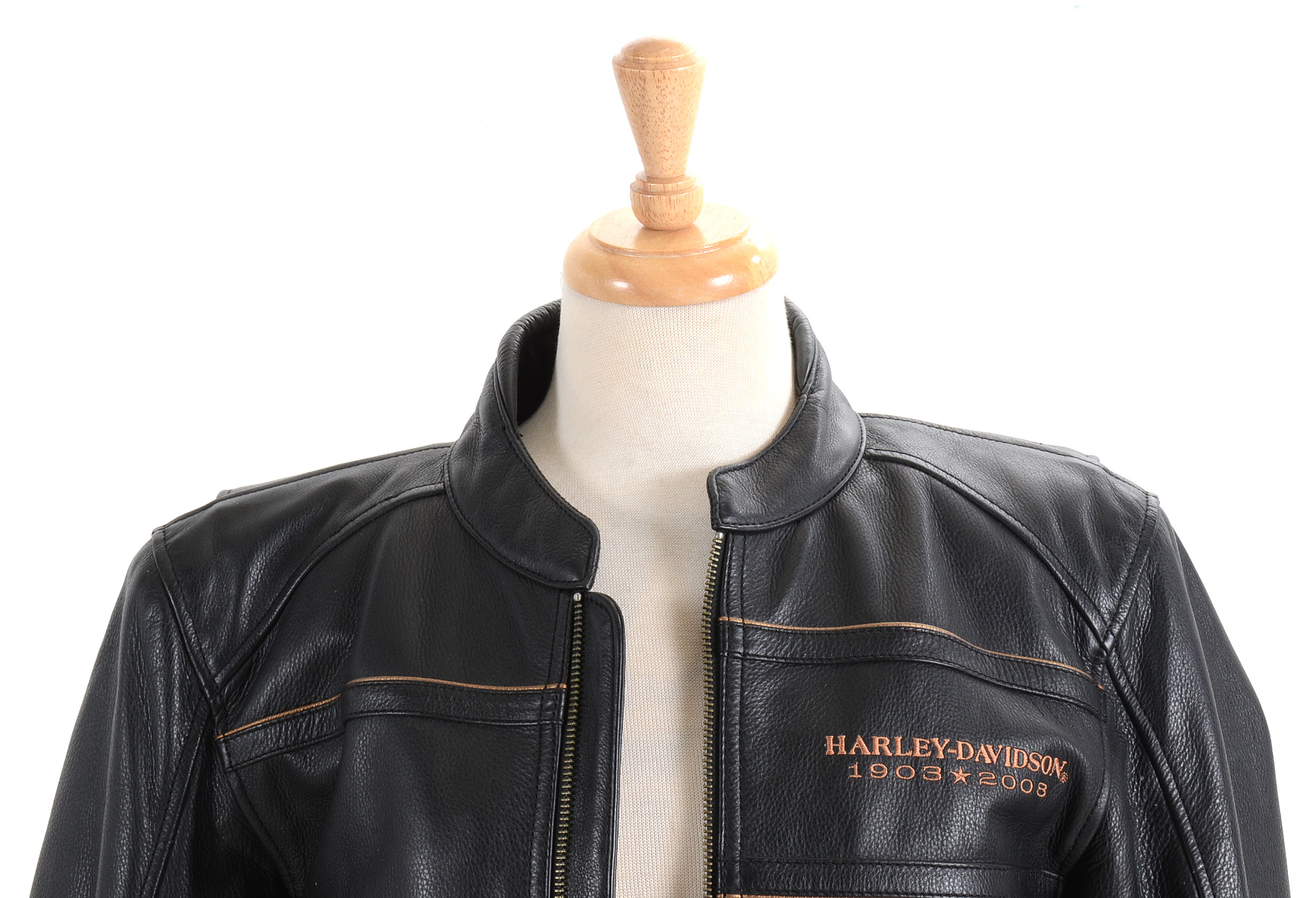 Harley Davidson 105th Anniversary Black Leather Jacket