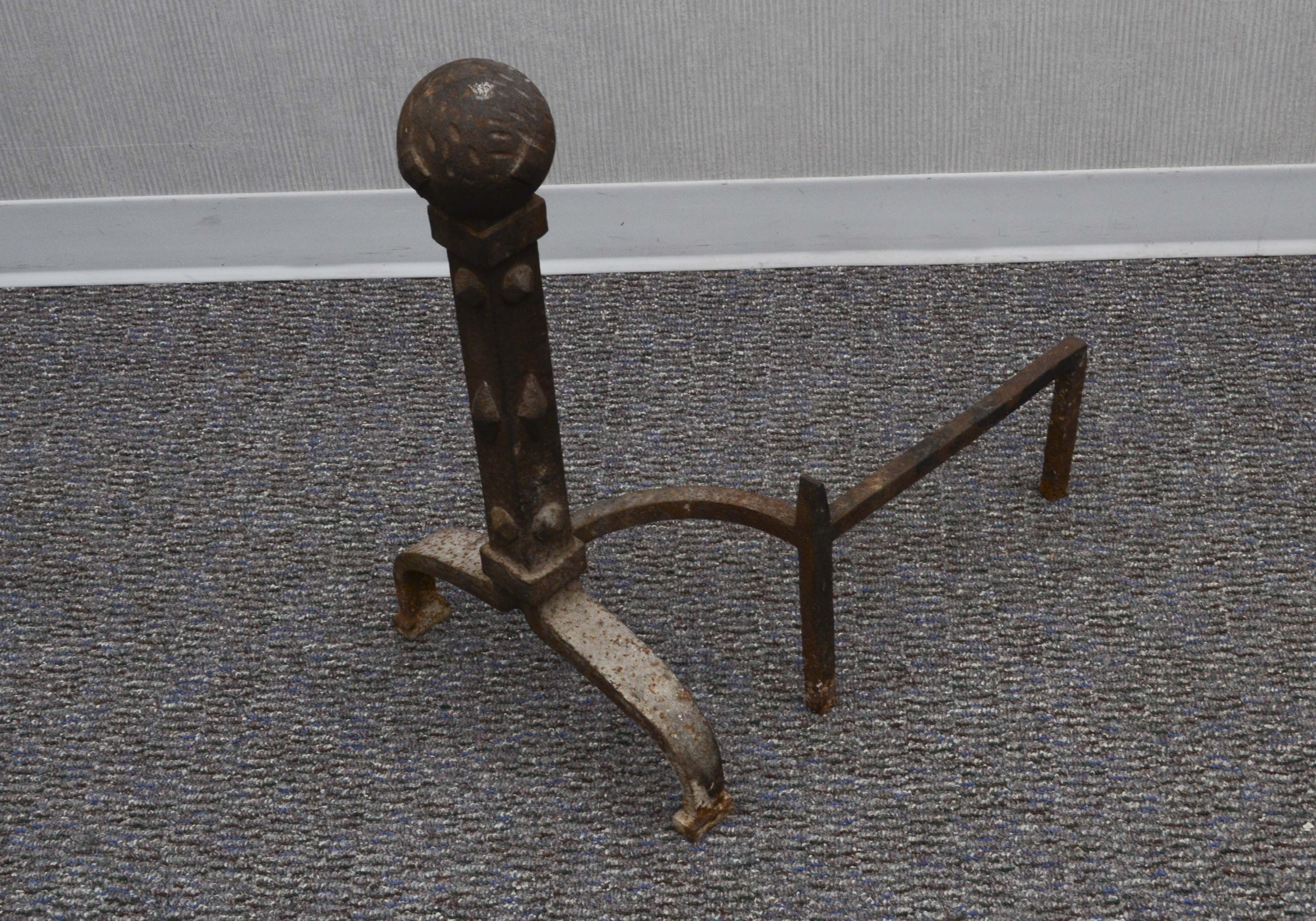 Pair of Vintage Fireplace Andirons