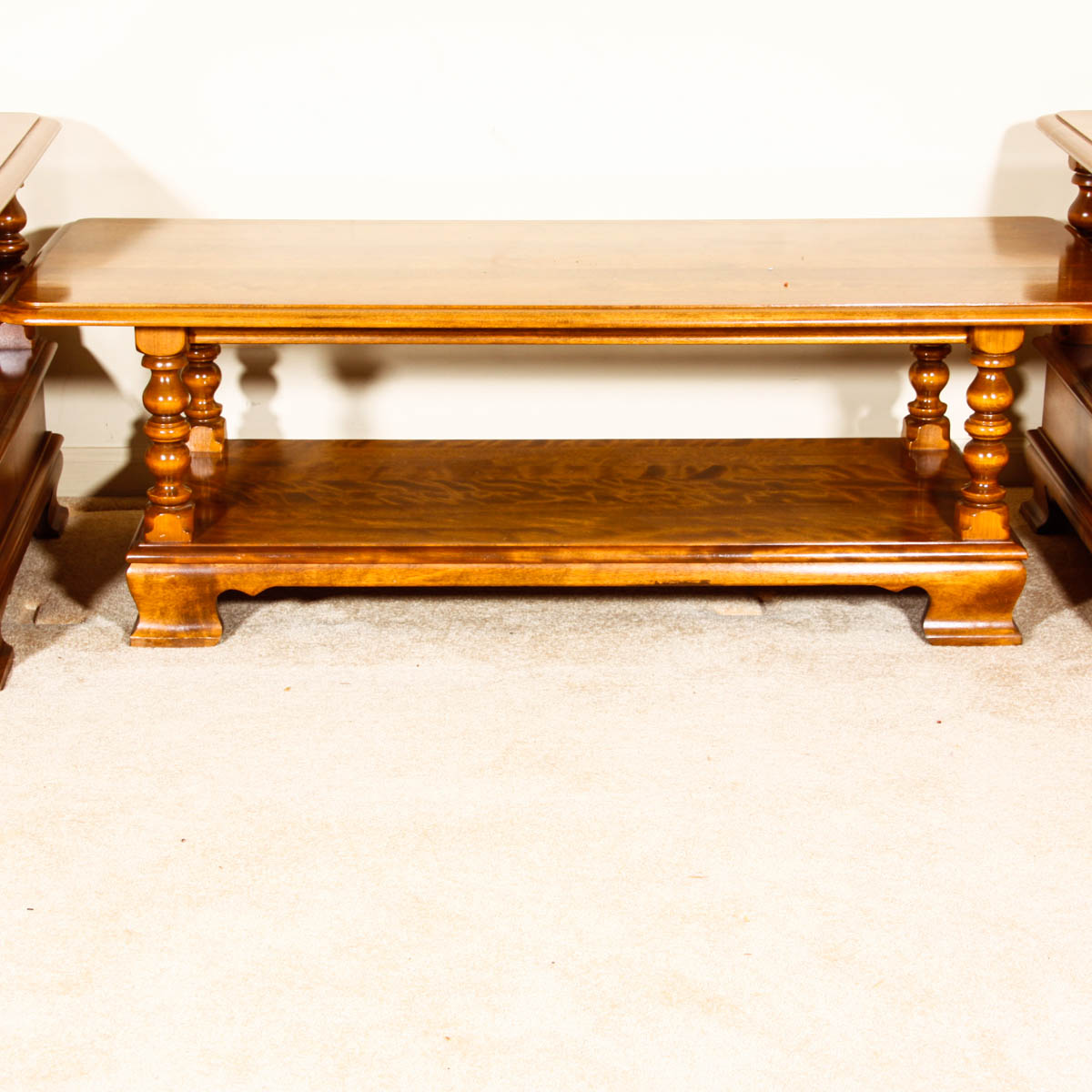 Ethan Allen Maple Coffee And End Table Set