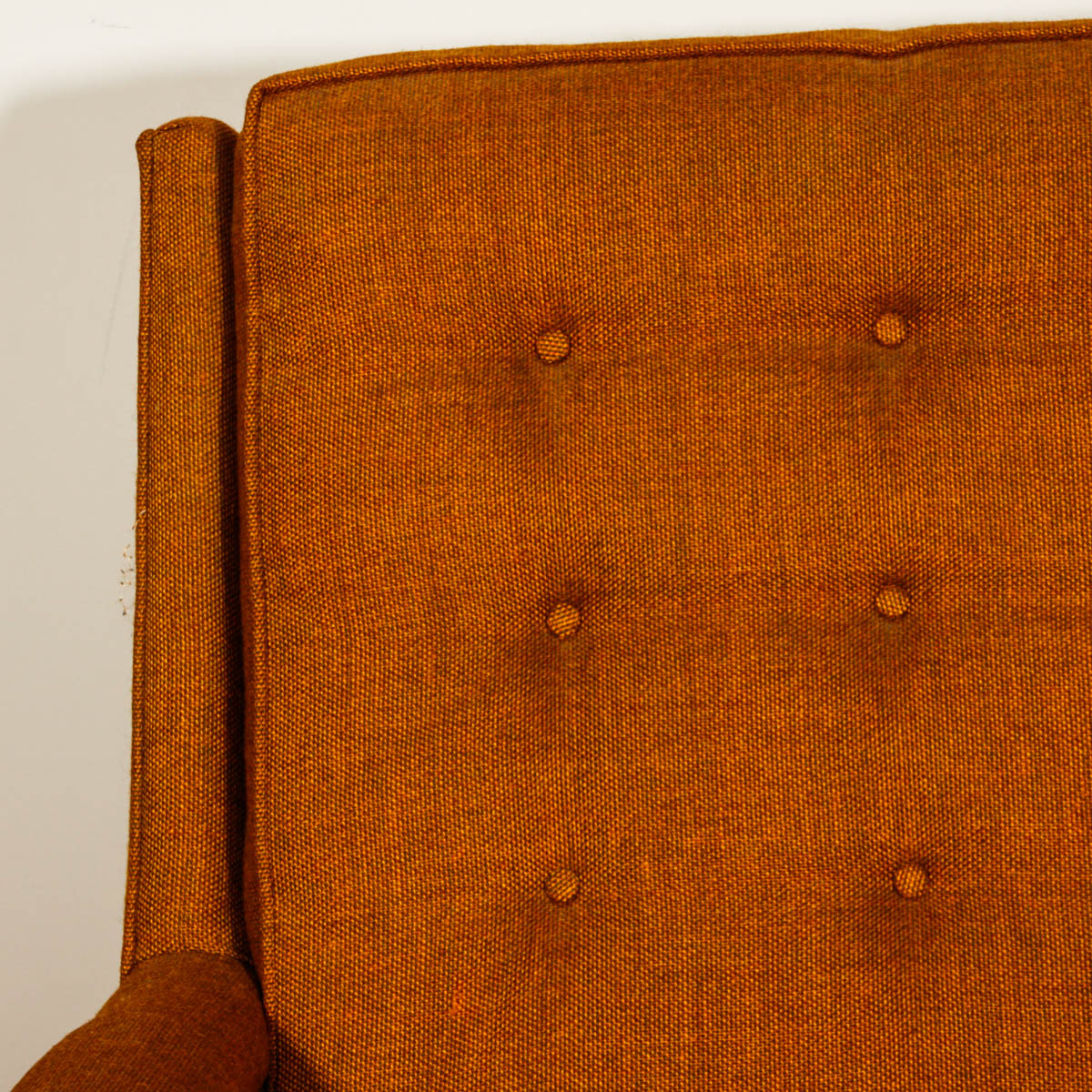 Retro Burnt Orange Upholstered Arm Chair