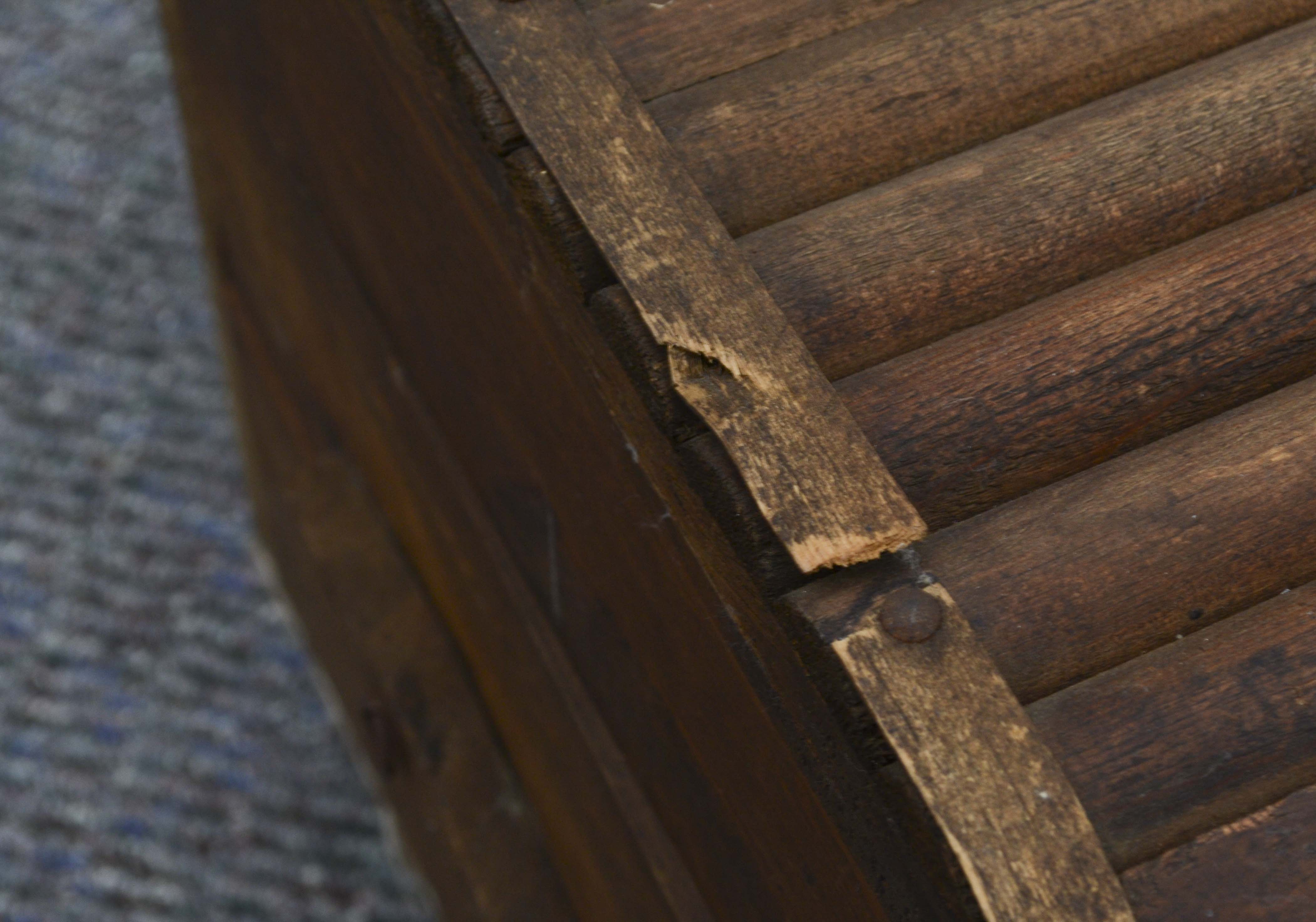 Small Vintage Wood Trunk with Handles