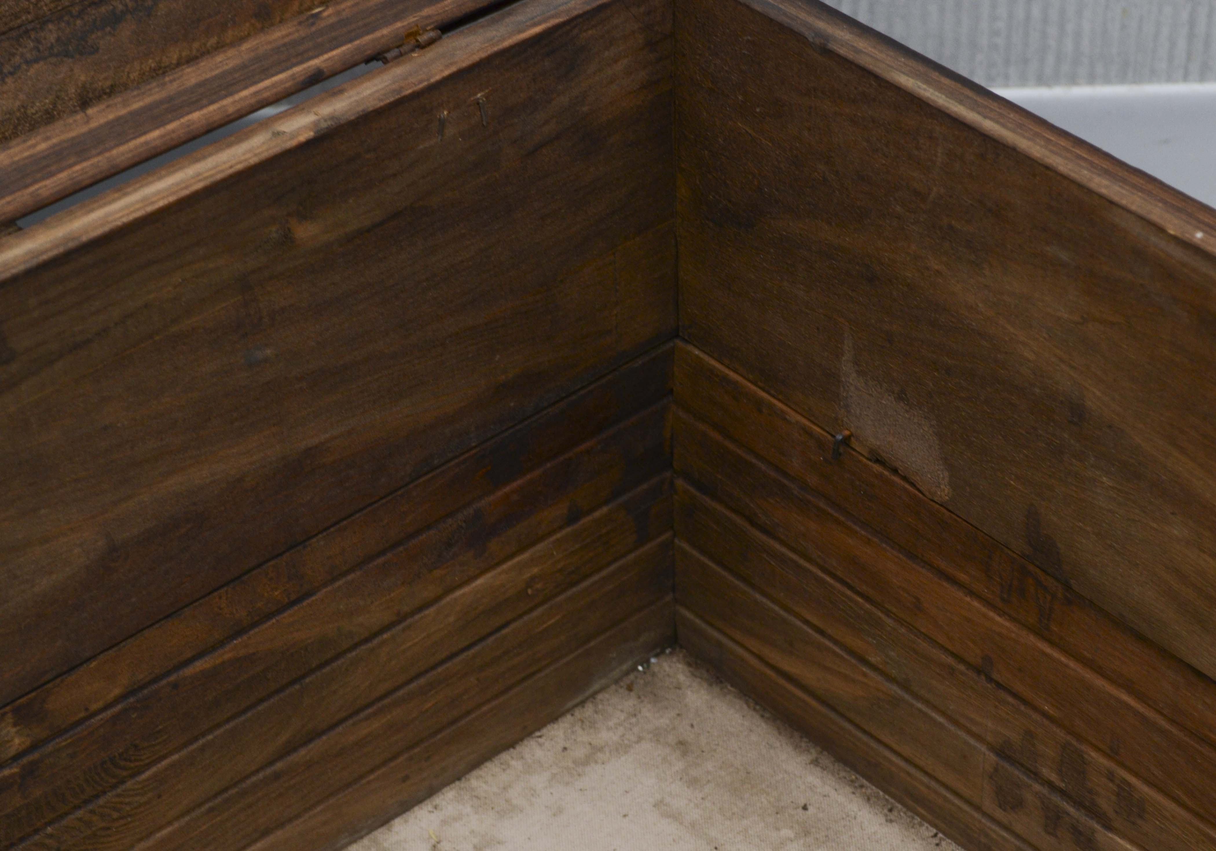 Small Vintage Wood Trunk with Handles