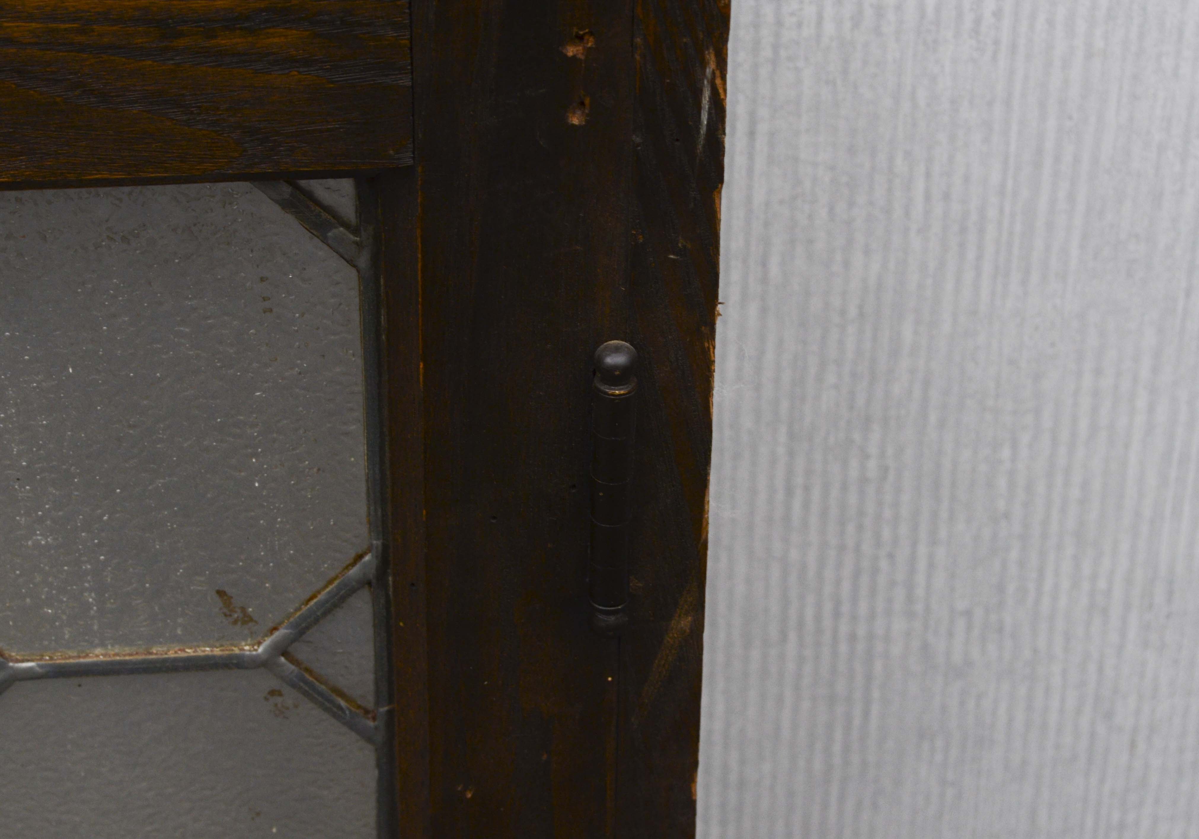 Vintage Window with Leaded Glass Panels