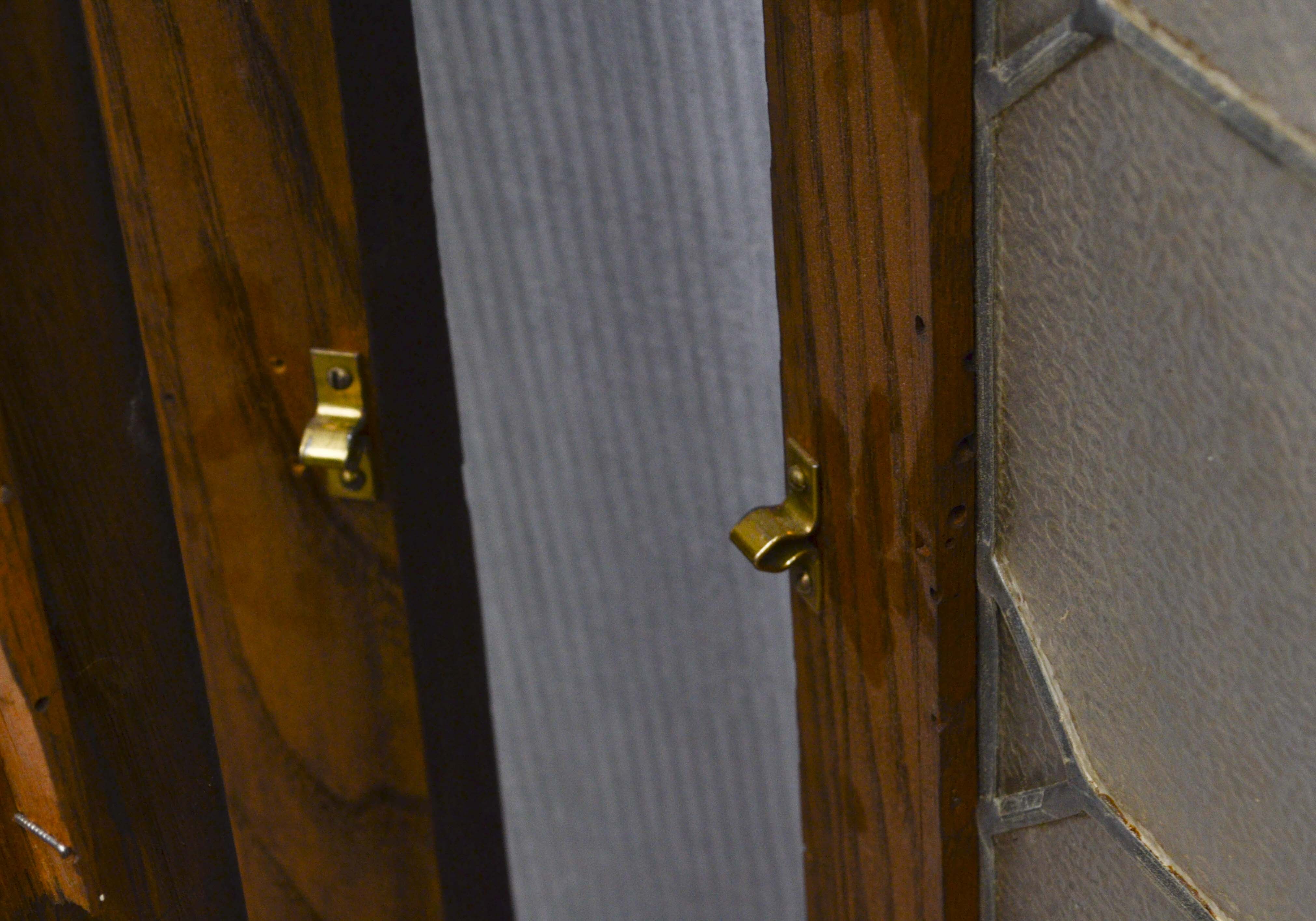 Vintage Window with Leaded Glass Panels