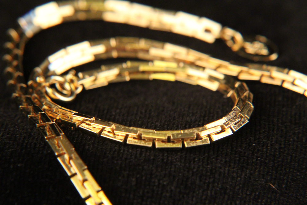 Vintage Vendome Chain Necklace and Torino Enameled Pin