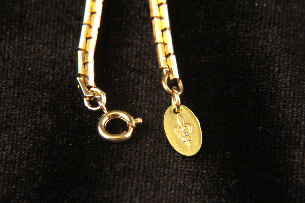 Vintage Vendome Chain Necklace and Torino Enameled Pin