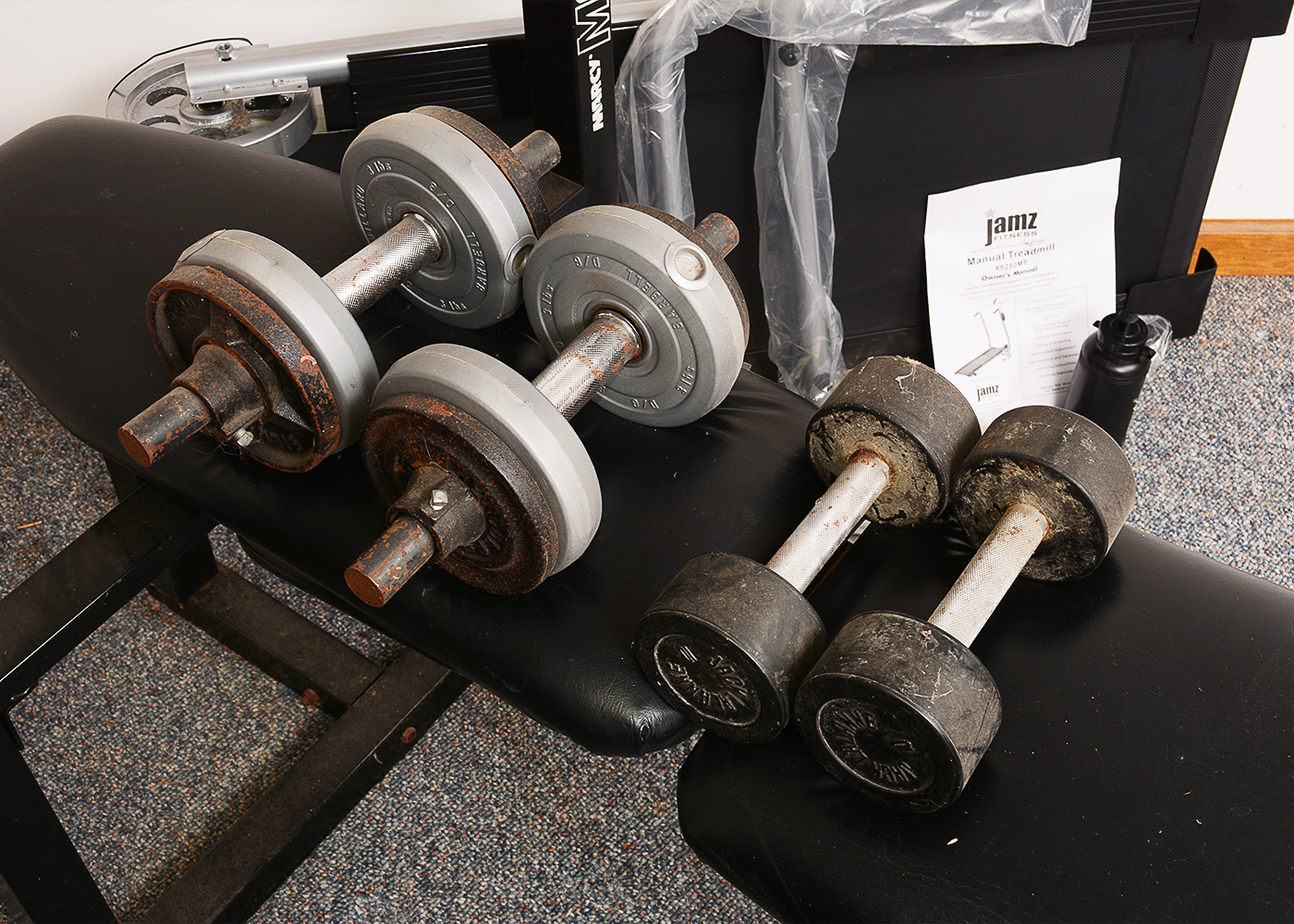 Marcy Monster 501 Weight Bench and a Jamz Manual Treadmill