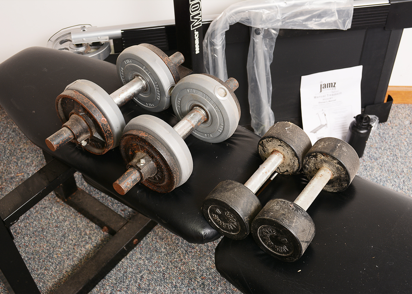 Marcy Monster 501 Weight Bench and a Jamz Manual Treadmill