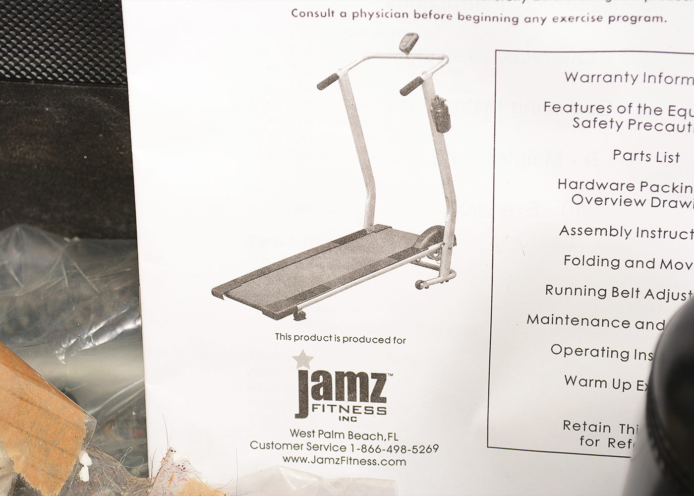 Marcy Monster 501 Weight Bench and a Jamz Manual Treadmill