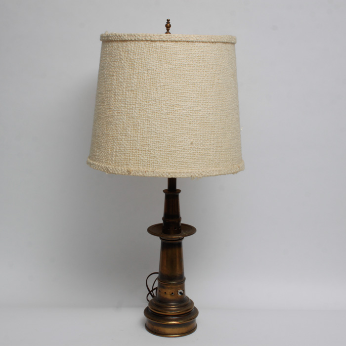 Vintage Modified Brass Lamp With Shade