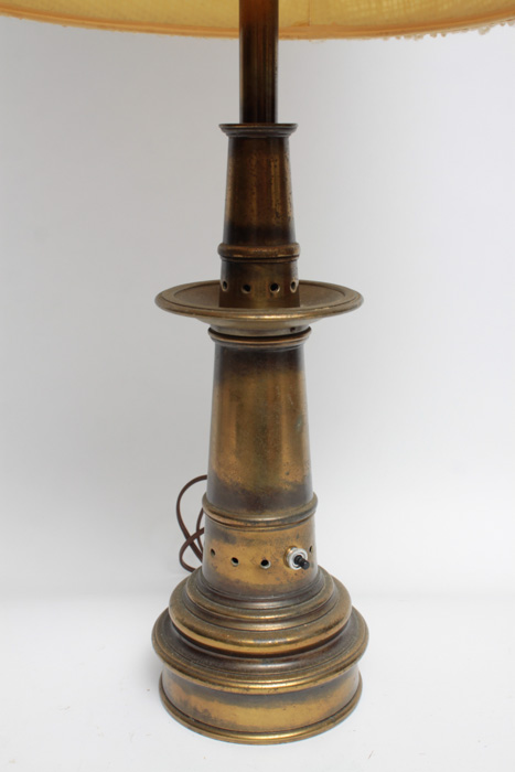 Vintage Modified Brass Lamp With Shade