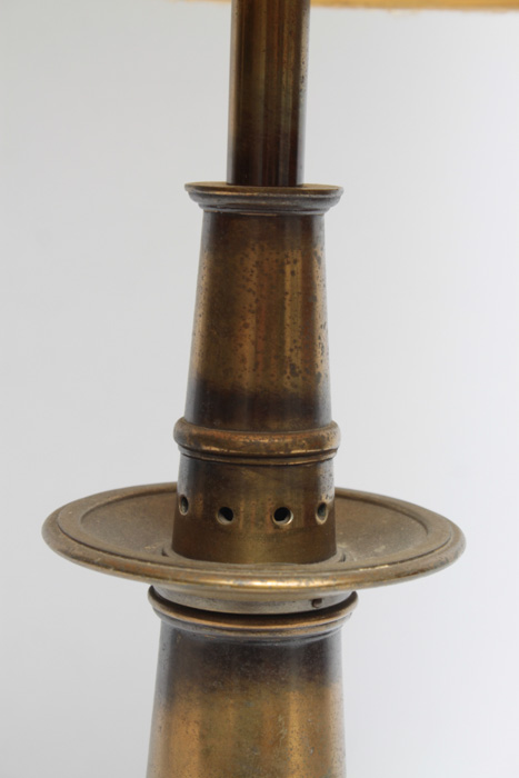 Vintage Modified Brass Lamp With Shade