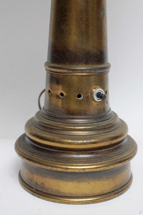 Vintage Modified Brass Lamp With Shade