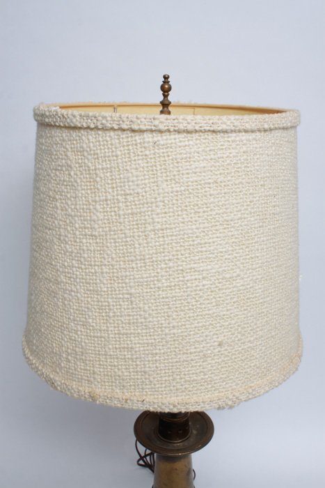 Vintage Modified Brass Lamp With Shade