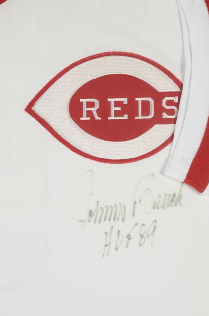 Johnny Bench Signed Cincinnati Reds Baseball Jersey
