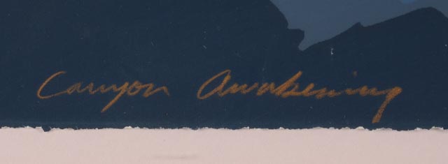 Ron Hoeksema Signed Limited Edition Serigraph "Canyon Awakening"