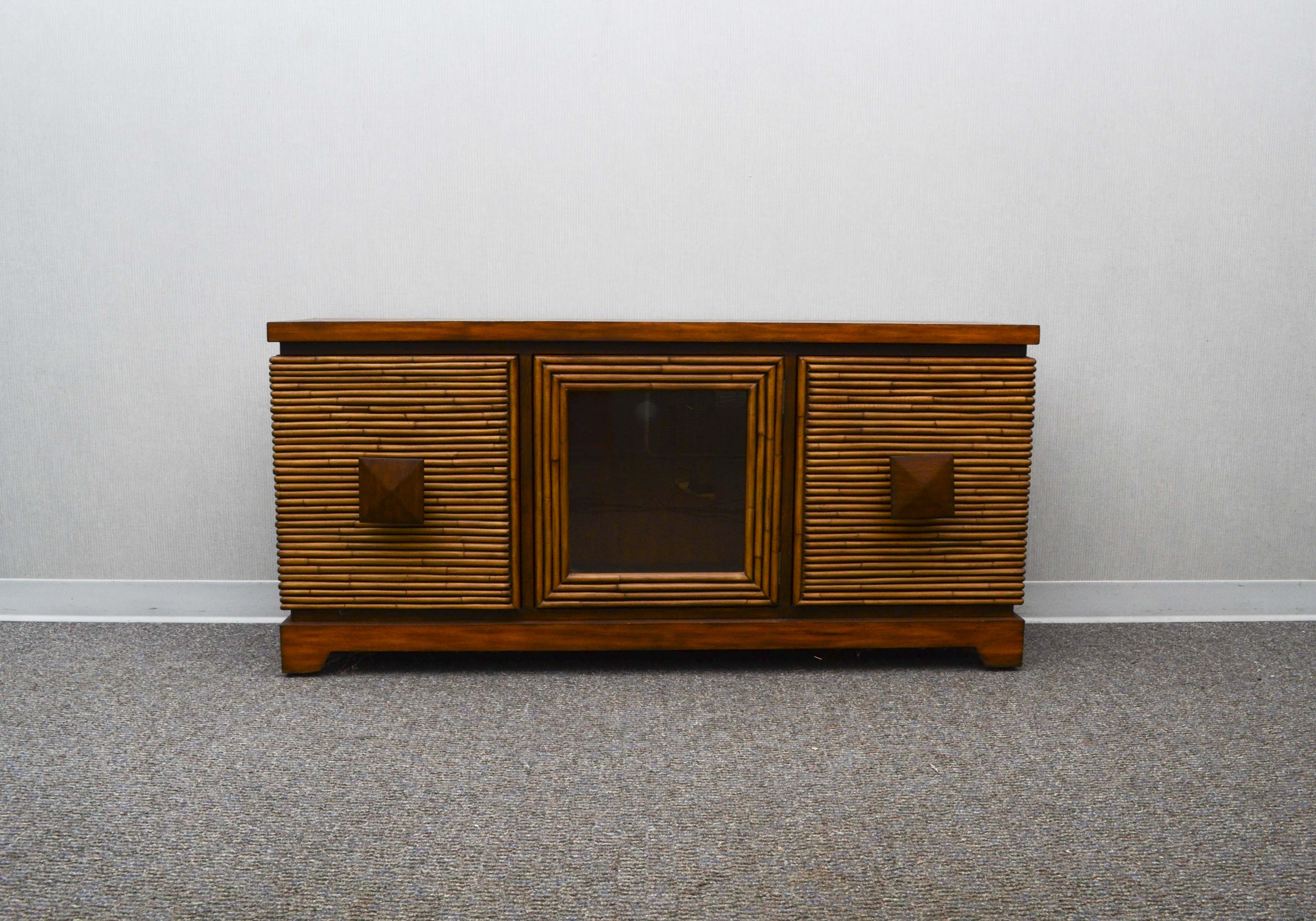 Bamboo Style Wood Cabinet