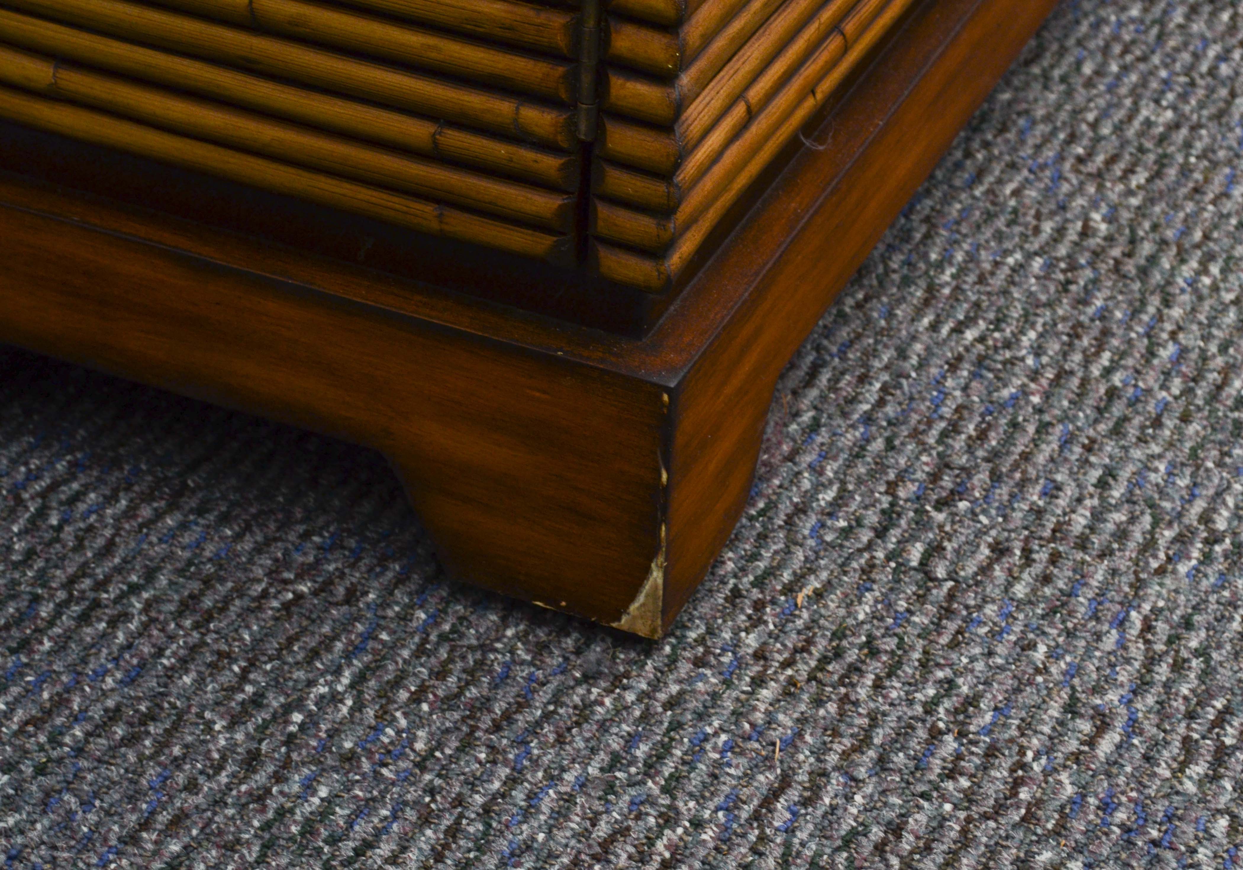 Bamboo Style Wood Cabinet