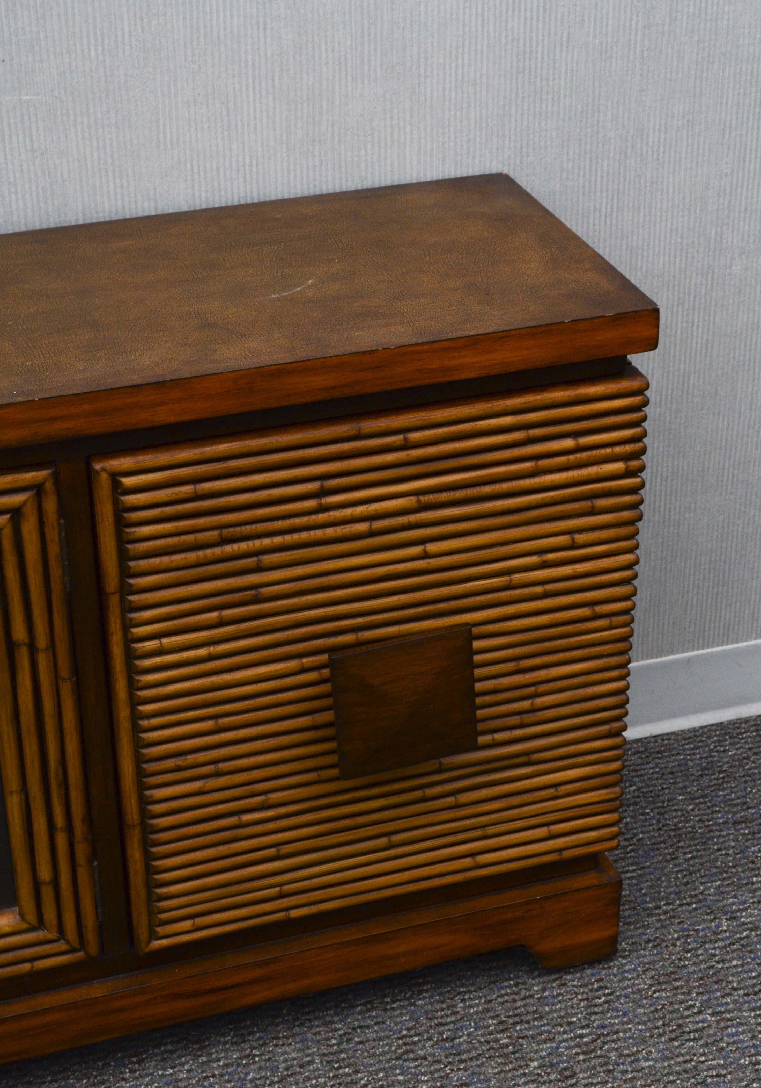 Bamboo Style Wood Cabinet