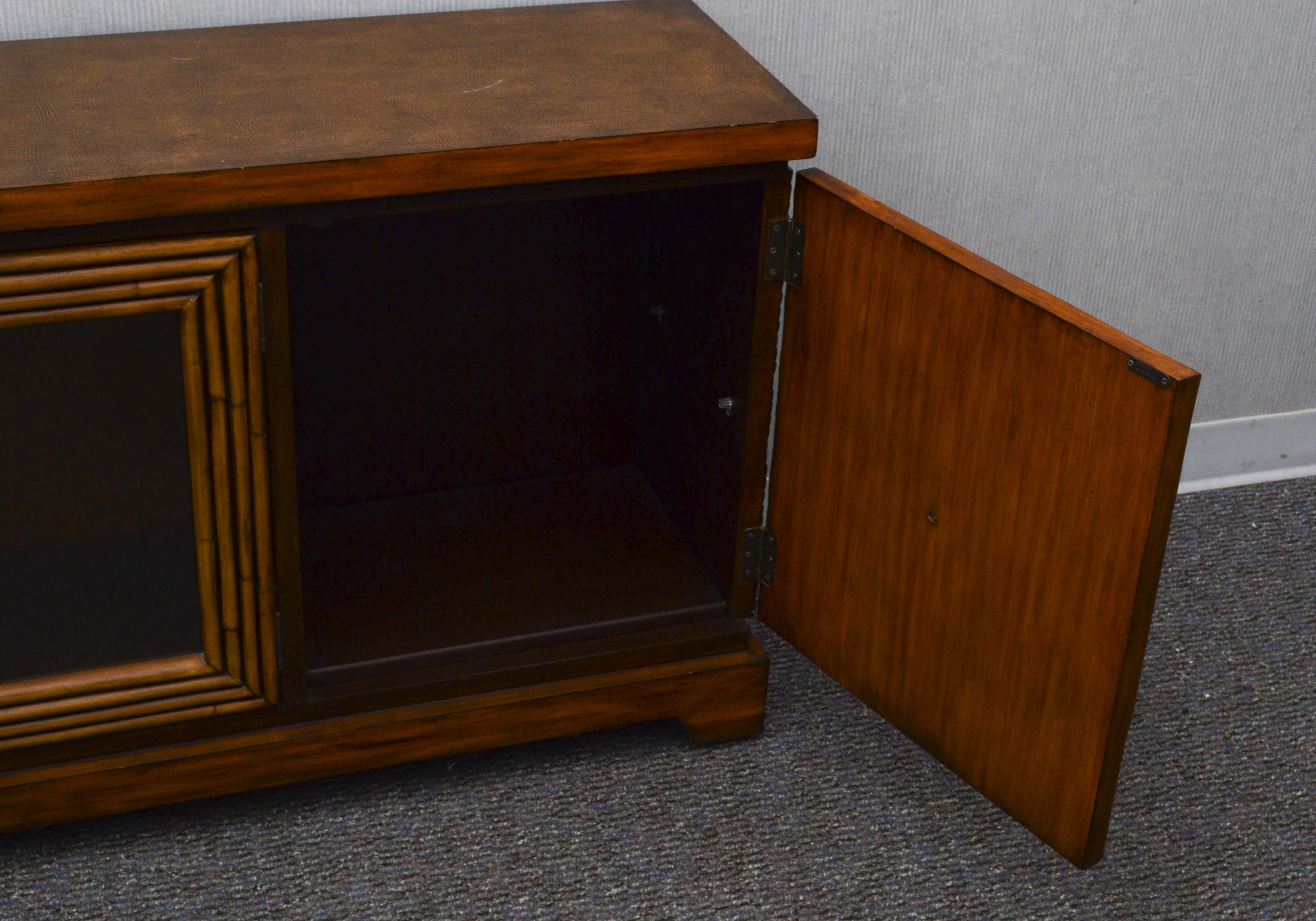 Bamboo Style Wood Cabinet